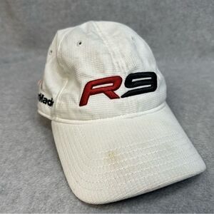TaylorMade R9 Golf Hat White Strapback Adjustable Cap OSFA Mens Outdoor